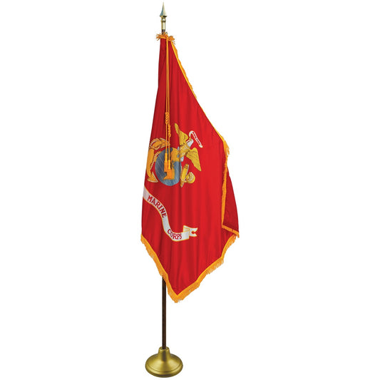 US-Marines-3x5-ft-Indoor-Gold-Fringe-&-Sleeve-AN