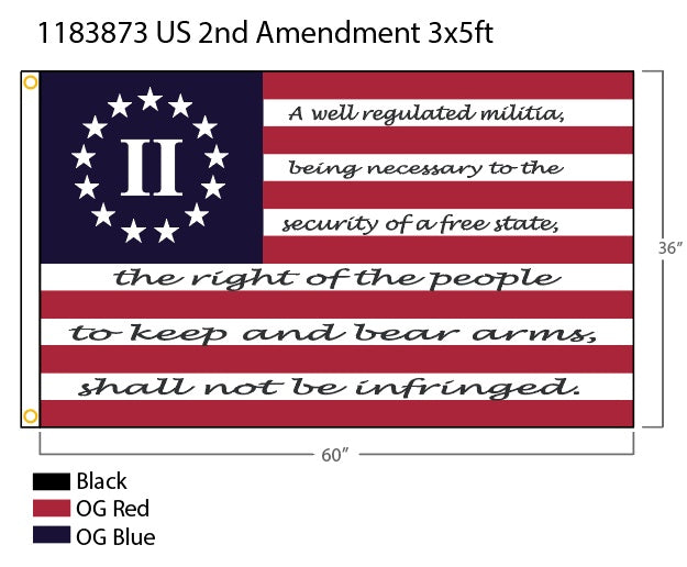 2nd Amendment-3x5 ft nylon-AN