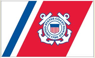 USCG Ensign Coast Guard 3x5 ft econ poly