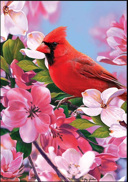 Cardinal-Flowers--Sun Catcher 8inch -CD