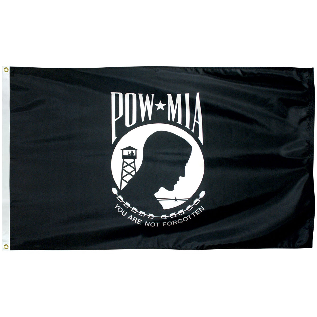 US-POW-MIA-12x18inch-mtd-on-30x3/8"-wood-staff-FZ