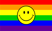 Rainbow Happy Face-3x5ft-poly-Fi