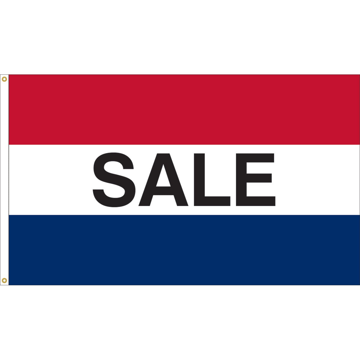 SALE-3x5 ft prem nylon-message-red/white/blue-ED