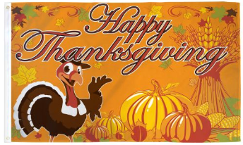 Thanksgiving-Happy Turkey-3x5ft-poly-Fi