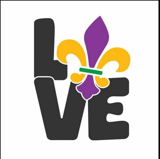 Love Mardi Gras - sticker 3.5 inch-CD