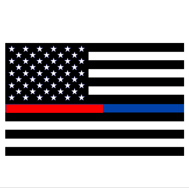 USz-USA-Thin Red-Blue Line 3x5 ft nylon outdoor