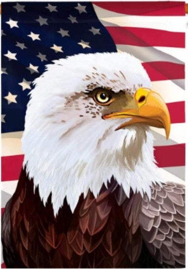 American Eagle House Suede Art Flag