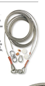 Cable assembly for 35 ft pole M-Winch-3/31" lower-1/8 inch upper actual length 31.5 ft-ED