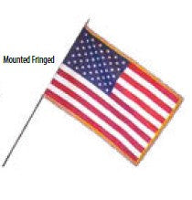 USA  50 Star 4x6 in Mtd  with Fringe EB-AN