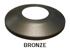Flash Collar-2.5 inch pole x 12 inches- spun aluminum-Bronze -ED