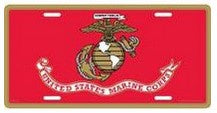 USMC-Marines-flag sticker 3x4.25in-EE