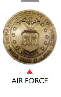 Medallions-Brass-Service-Air-Force-2 1/2 inch Antique Brass