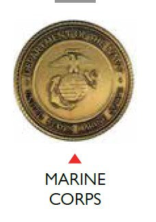 Medallions-Brass-Service-Marines-2 1/2 inch Antique Brass