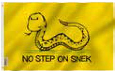 No Step on Snek (Navy Jack)-3x5ft-poly-AY