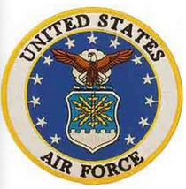 USAF-Air Force-logo round sticker 3.5in-EE