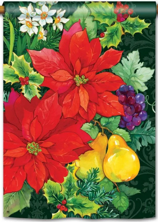 Art-flag-Poinsetta Fruit 28x40inch-SM