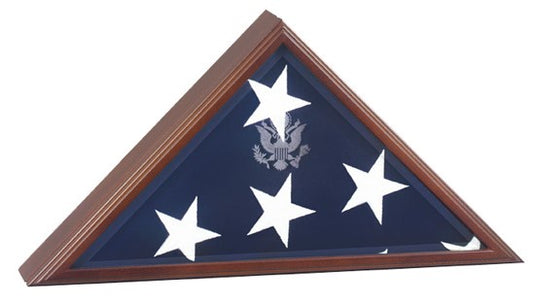 Display-case-Presidential-Cherry-Wood-Hinged-Front-Laser-Great-Seal-Beveled-Glass-for5x9.5ft-USA-SC
