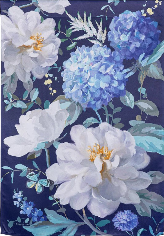 Spring Morning Blooms House Suede Art Flag