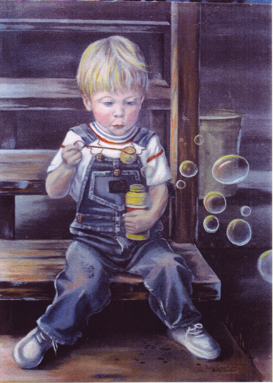 Blowing Bubbles-12x18in-garden-TL