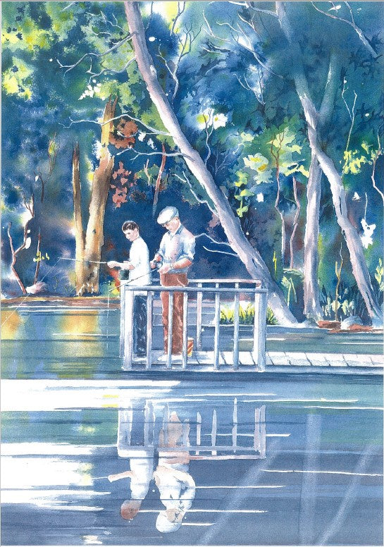Grandpa & Me-12x18in-garden-TL