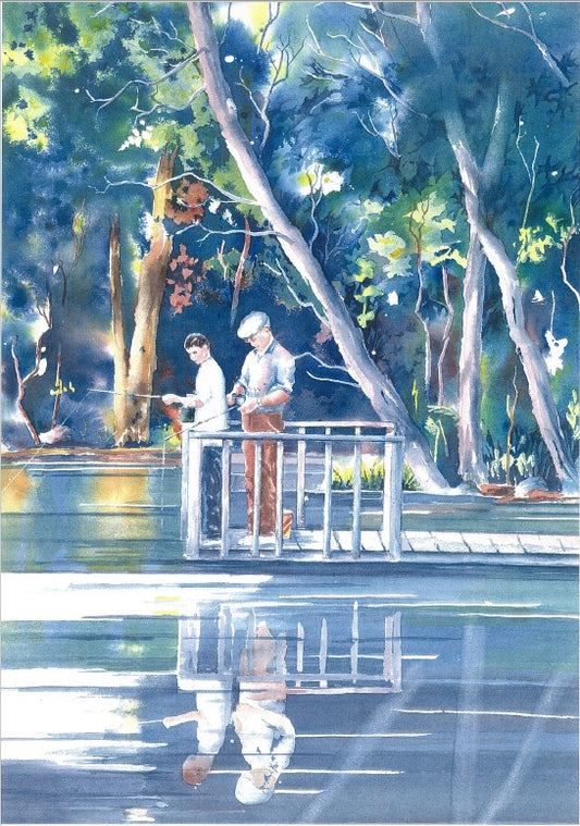 Grandpa & Me-12x18in-garden-TL