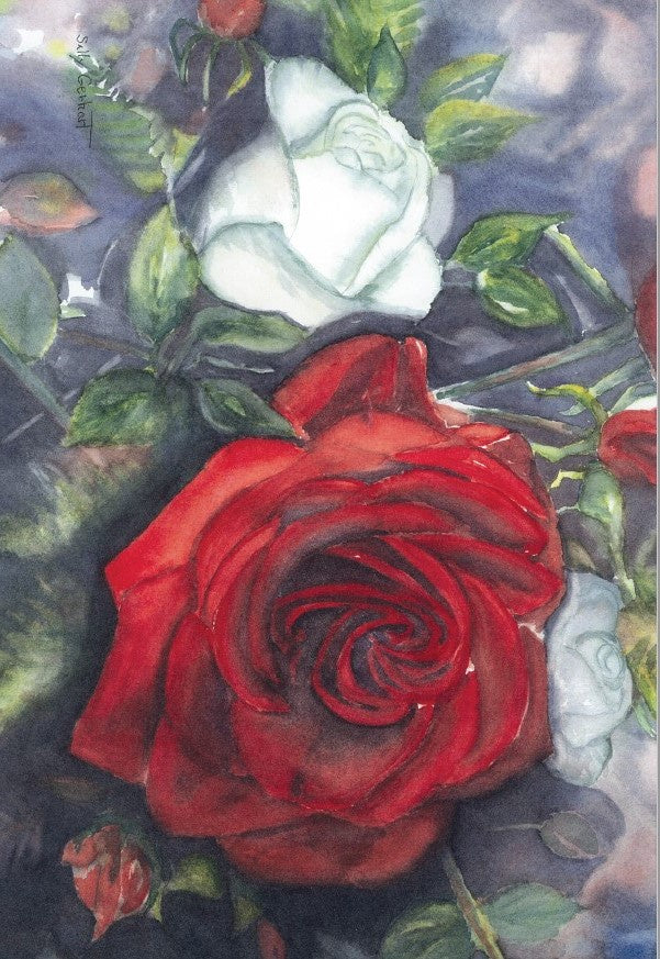 Lise's Rose -12x18in-garden-TL