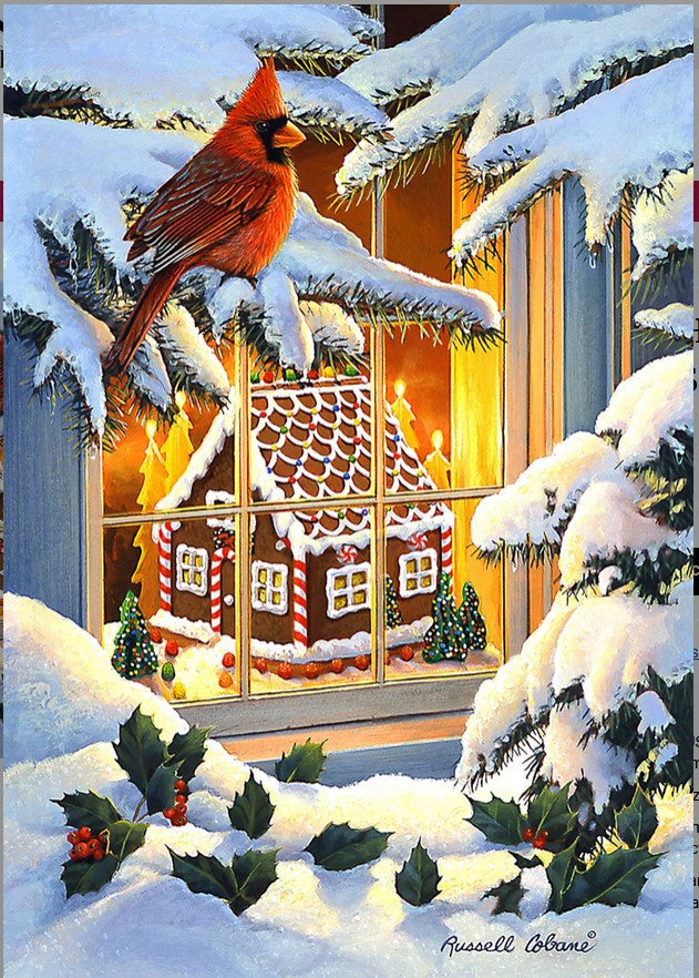 Gingerbread House Cardinal-garden-TLG