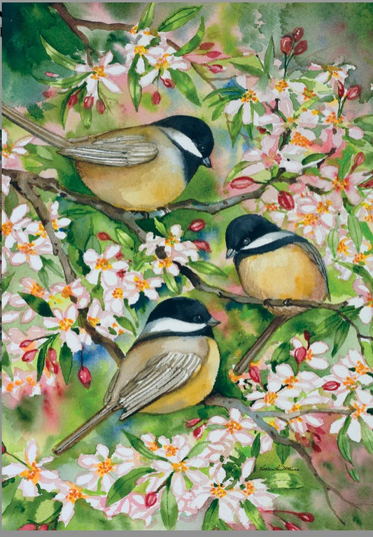 Sweet Chickadees-garden-12x18inch-TLG