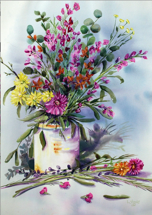 Watercolor Flowers-art-TLA-28x40inch