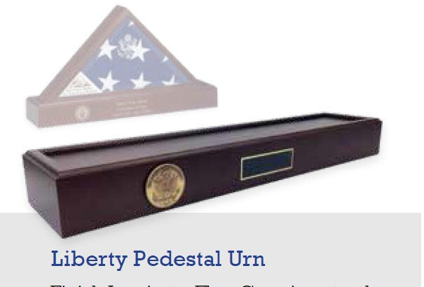 Display-case-Urn-Pedestal-Cherry-finish-Veterans-case-for5x9.5ft-SC