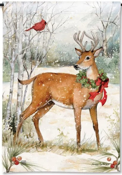 Garden-flag-Woodland Christmas 12.5x18inch-SM