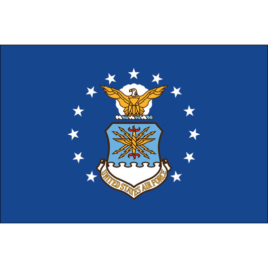 US Air Force-12x18inch-mtd-on-30x3/8"-wood-staff-FZ