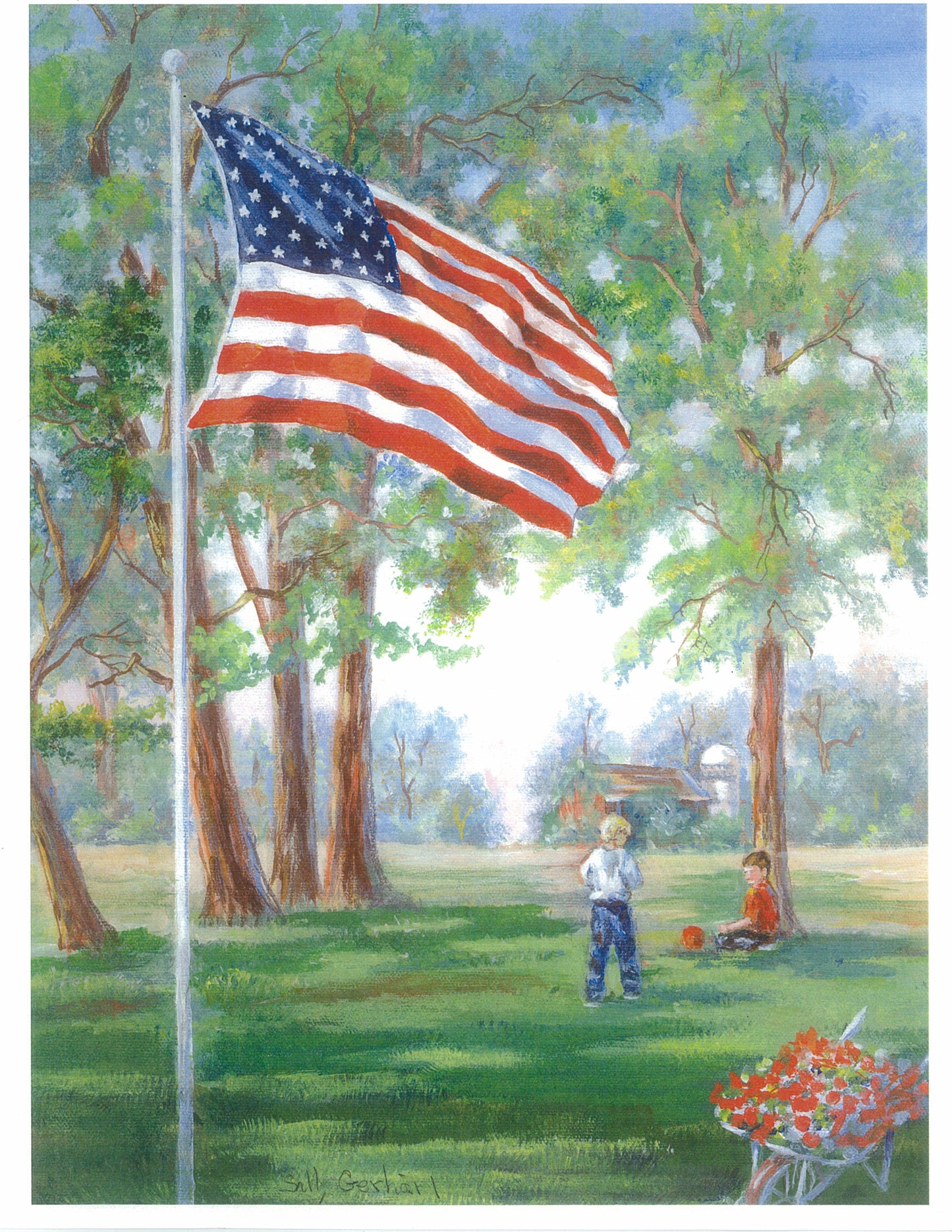 Am-Flag-&-Kids-12x18in-garden-TL