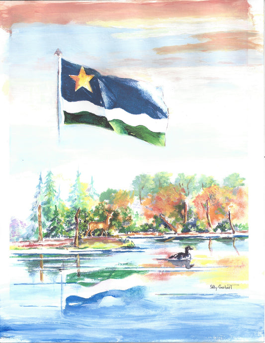 MN-North-Star-&-Loons-12x18in-garden-TL
