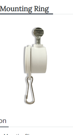 Flagpole-rings-rotating-mounting swivel rings, 1 1/4 inch white each