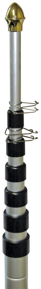 Flagpole, Collapsible to Go portable 8 ft 8 inch extended, 40 inch closed ED