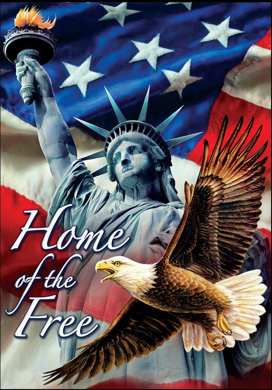 Home-of-the-Free-garden-flag-12x18in-CD