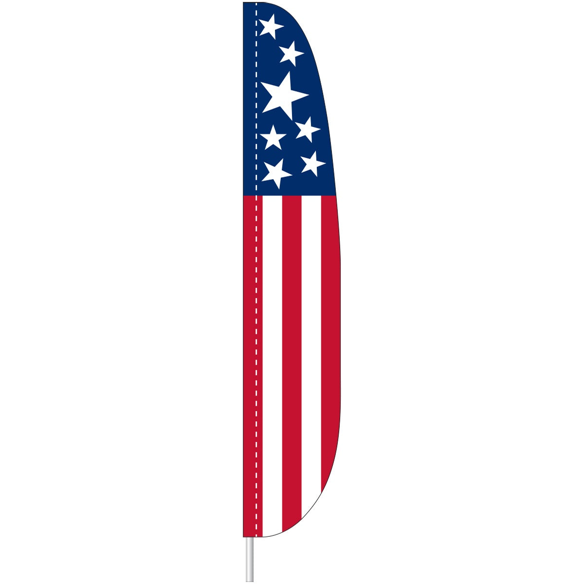 Feather-Flag-7ftx17in-nylon-Stars & Stripes-Custom-ED