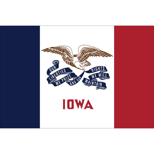 Iowa 3x5 ft nylon Indoor/Parade with gold fringe ED