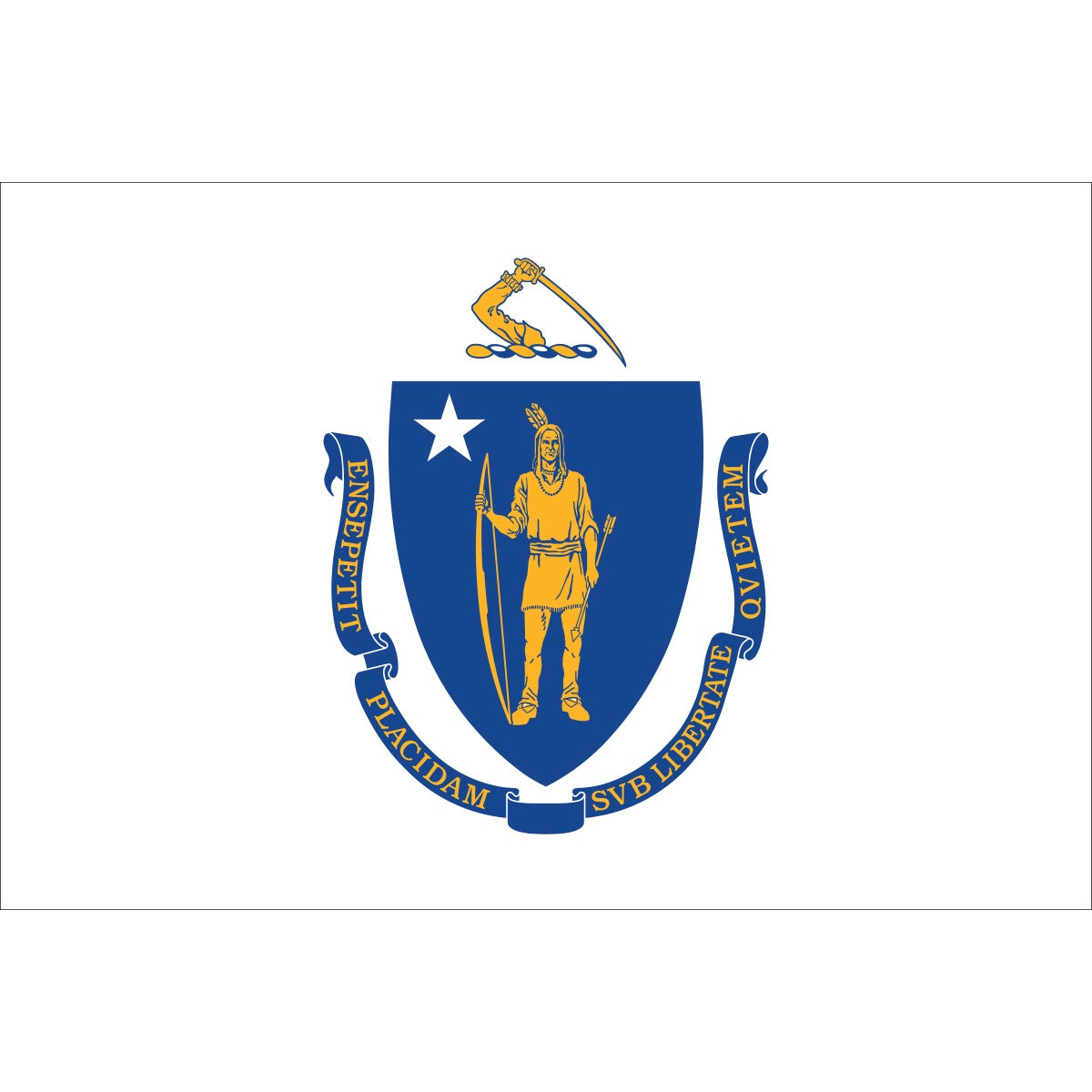 Massachusetts  flag - 2x3 ft premium nylon  AN