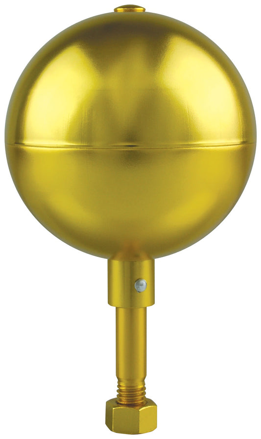 Ball-Gold-Finial-10in-alum-stem-5/8 in 11 NC -ED