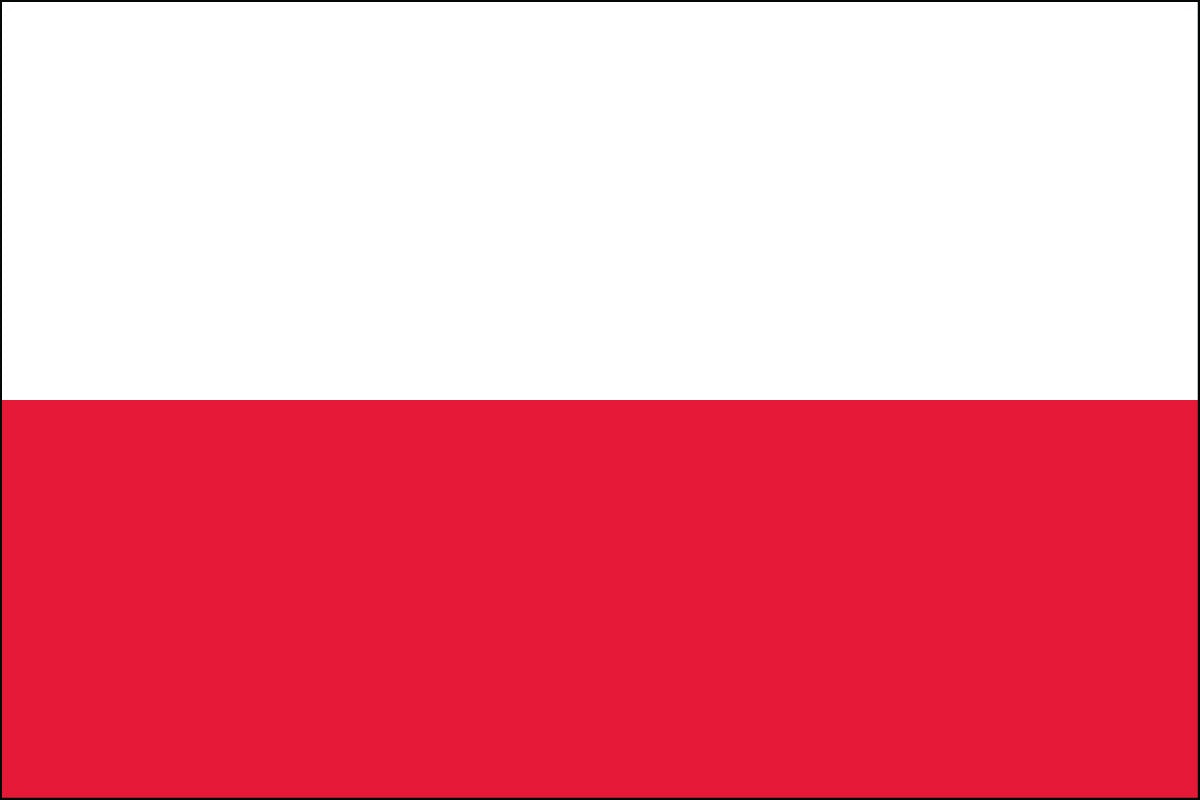 Poland -Civil (no eagle)-3x5 ft premium nylon ED
