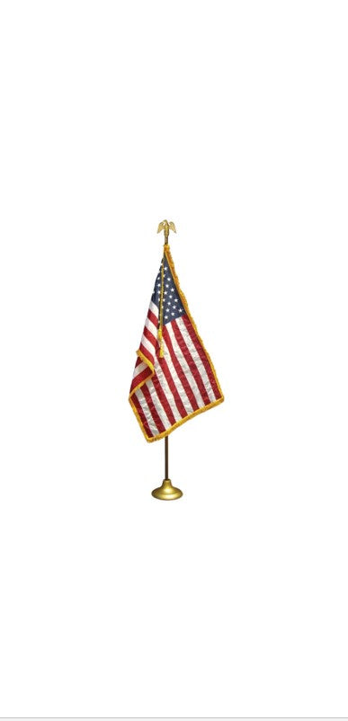 USA-4x6 ft Indoor-Parade Gold Fringe-Pole Hem Sleeve